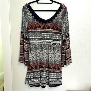 Alya Women’s boho dress with beaded work size Small